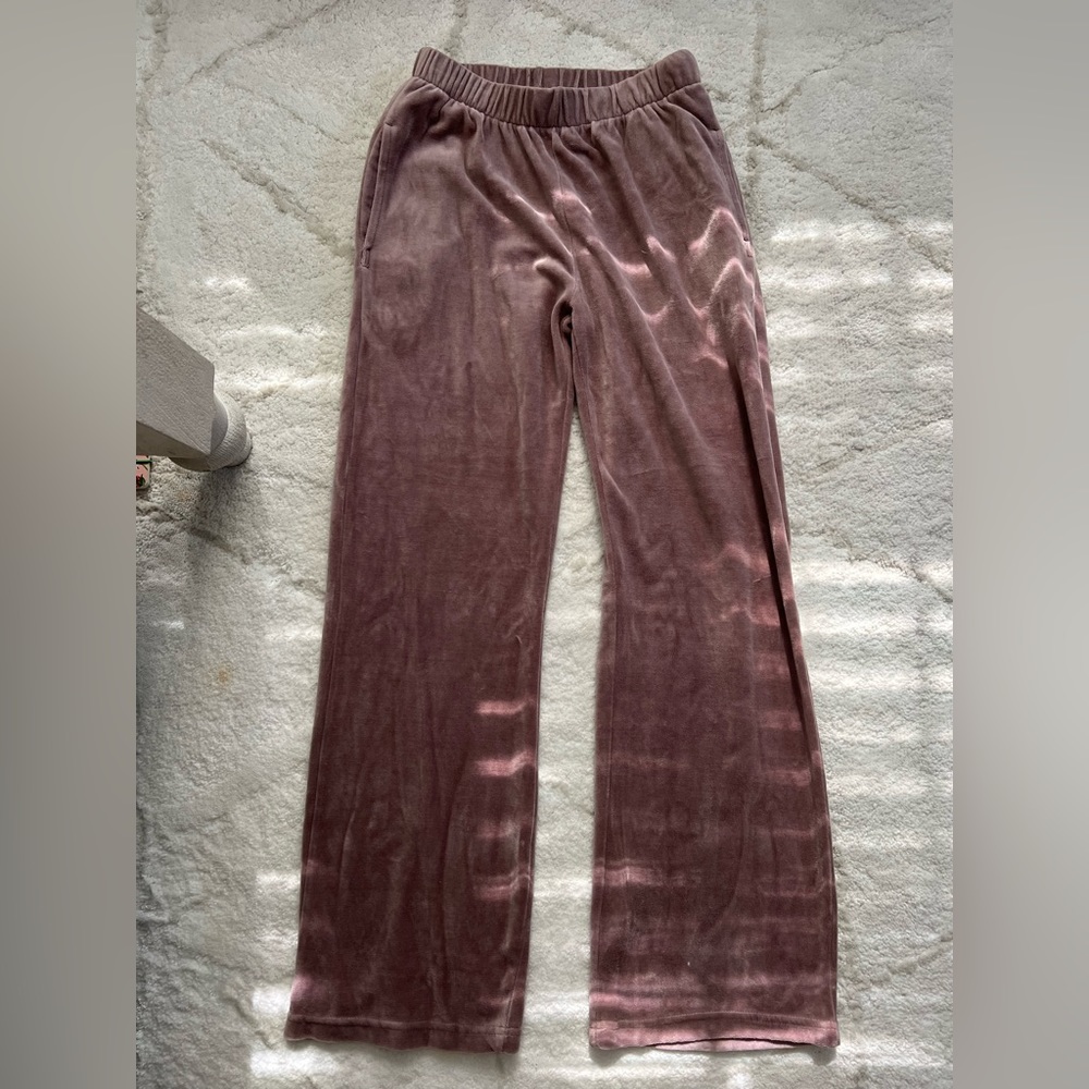NWOT John Galt/Brandy Melville Pink Velour Sweatpants Size S/M